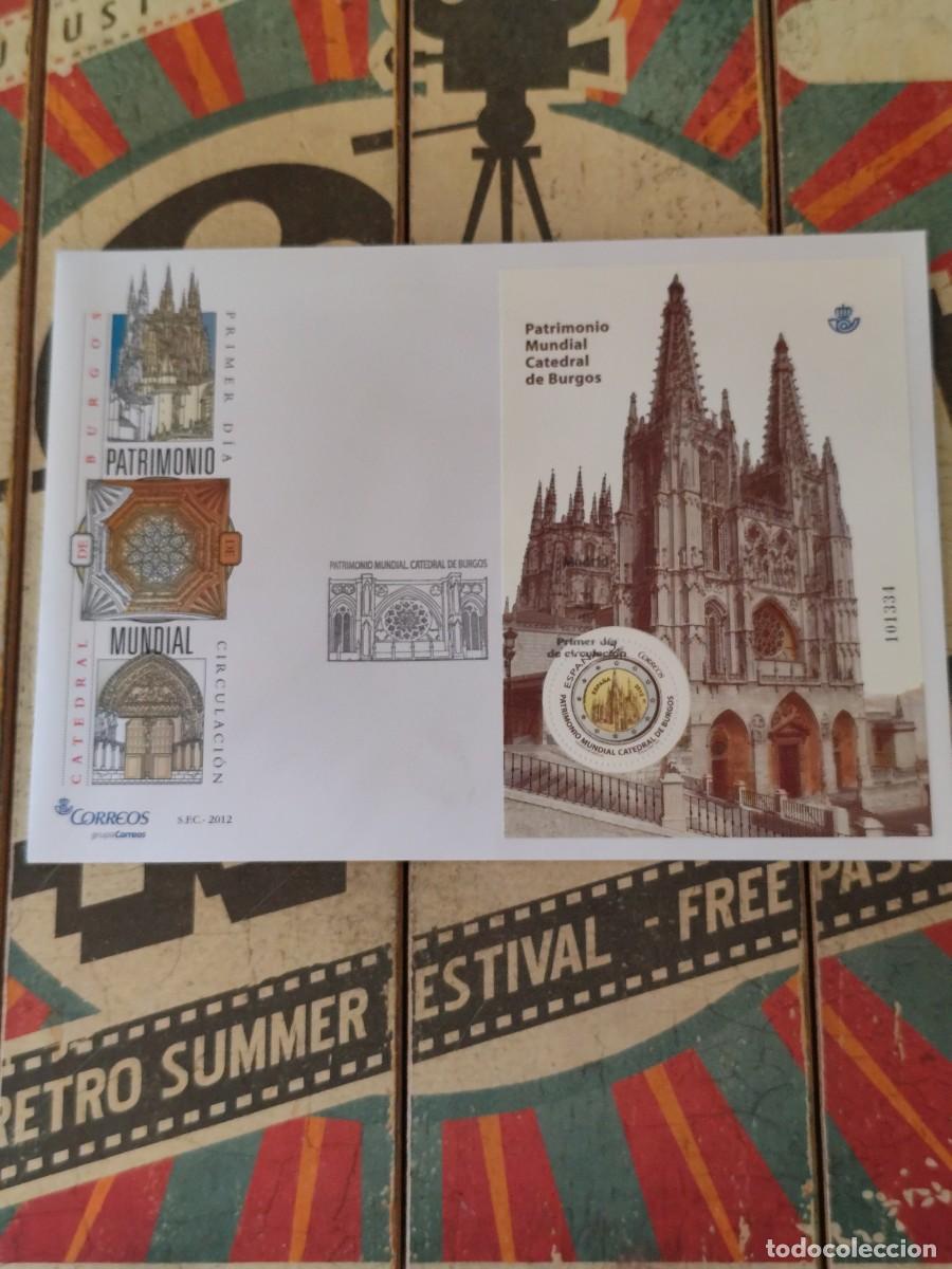 Sellos: 104 Patrimonio Mundial Catedral de Burgos 16/3/12 Sobre primer d&iacute;a