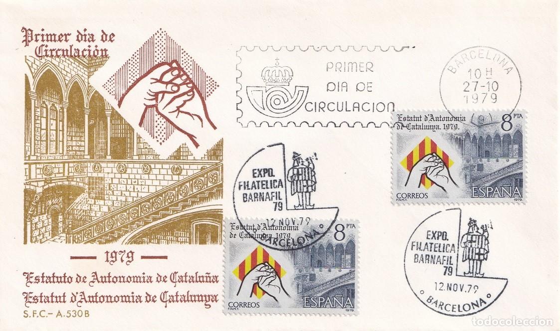 Sellos: SPD Barcelona 1979 - Estatuto Autonom&iacute;a Catalu&ntilde;a - Estatut d'Autonomia de Catalunya - Barnafil 79