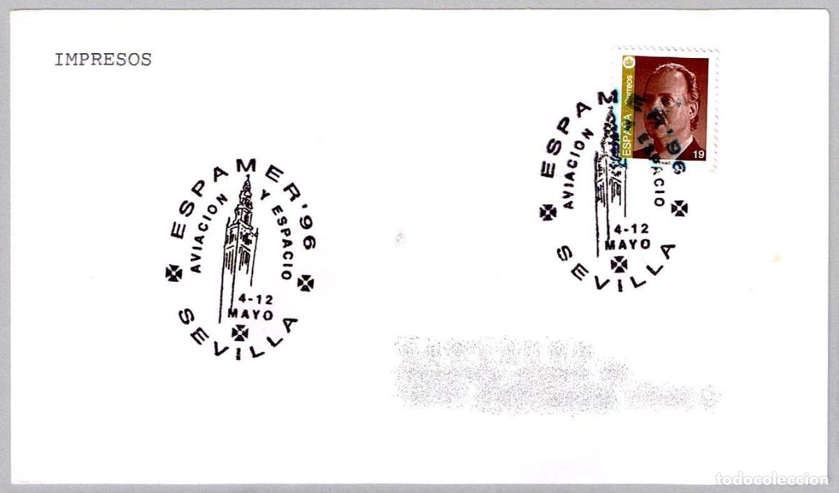 Sellos: Matasellos ESPAMER'96 - AVIACION Y ESPACIO. Sevilla, Andalucia, 1996