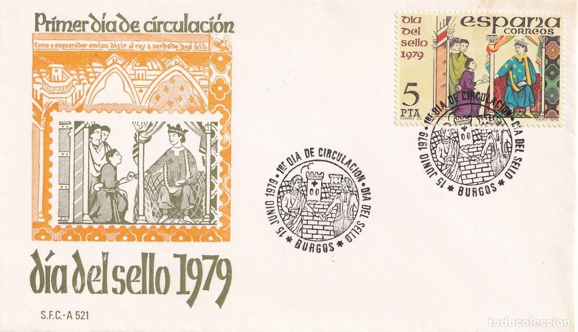Sellos: SPD Burgos 1979 - D&iacute;a del sello 1979 - Correo del Rey, s. XIII - Primer d&iacute;a circulaci&oacute;n - Matasellos