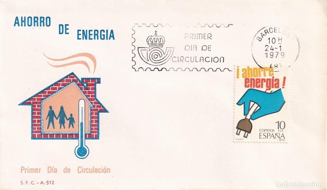 Sellos: SPD Barcelona 1979 - Ahorro de energ&iacute;a - &iexcl;Ahorre energ&iacute;a! - Primer d&iacute;a de circulaci&oacute;n - FDC
