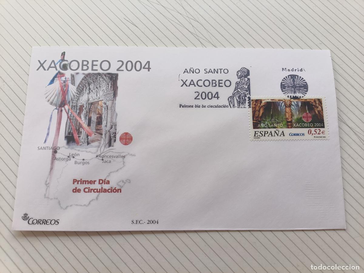 Timbres: SOBRE MATASELLO PRIMER D&Iacute;A SPD - Xacobeo 2004