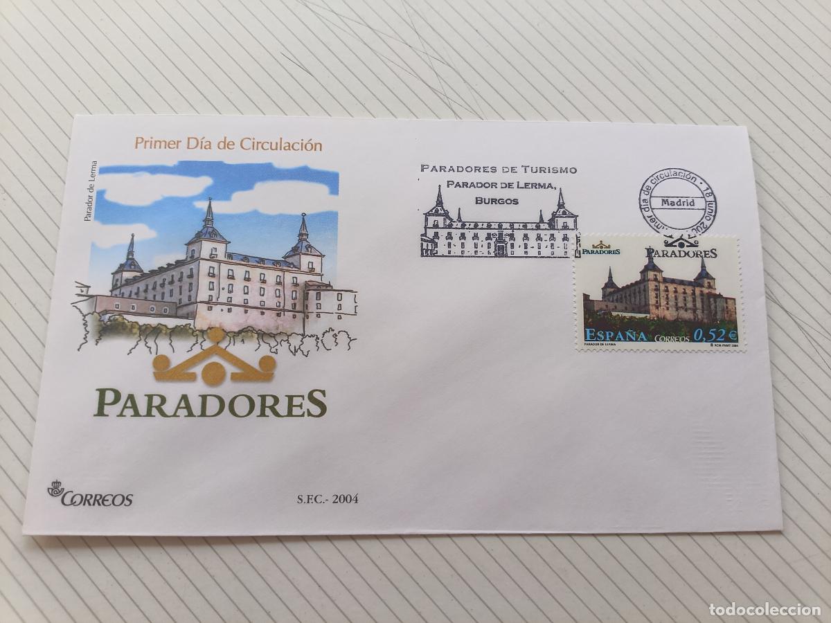 Timbres: SOBRE MATASELLO PRIMER D&Iacute;A SPD - Parador de Lerma, Burgos. 2004