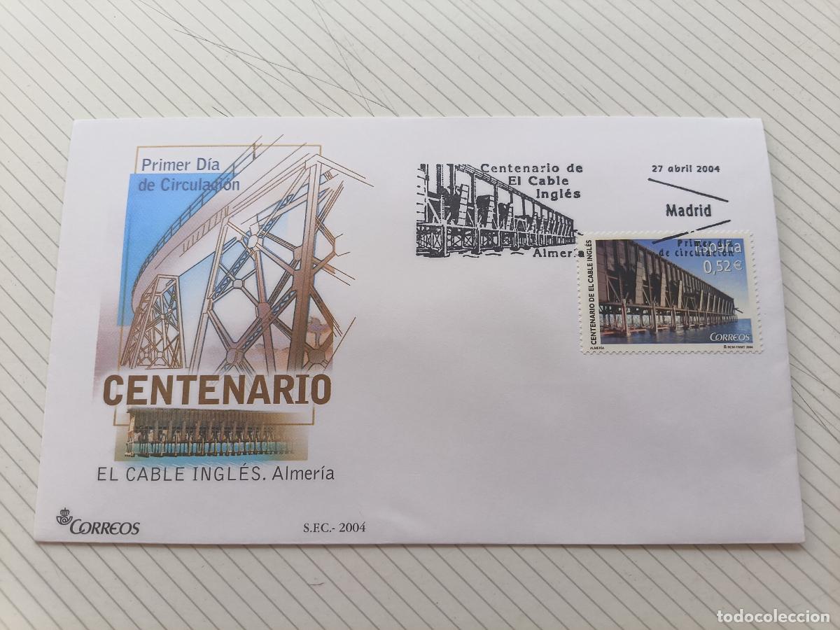 Briefmarken: SOBRE MATASELLO PRIMER D&Iacute;A SPD - El cable ingl&eacute;s, Almer&iacute;a. 2004