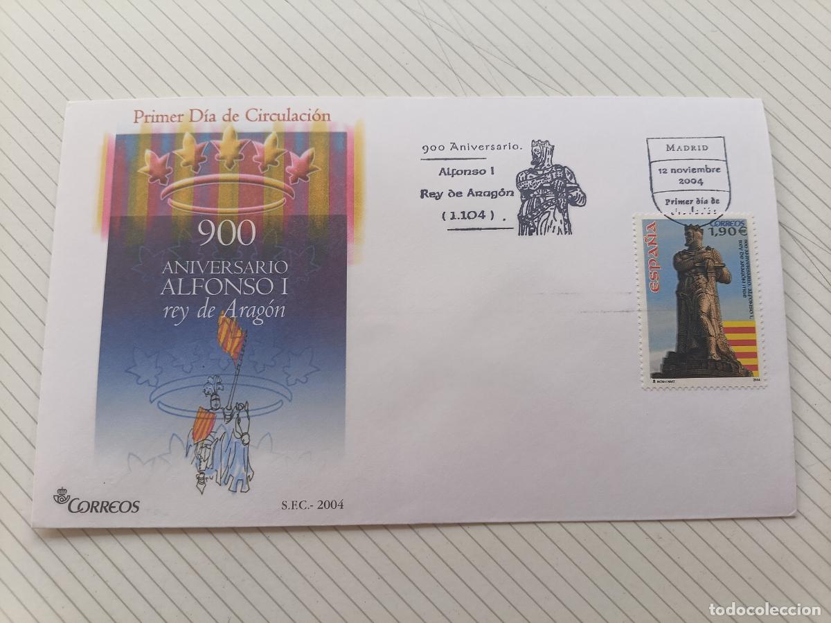 Briefmarken: SOBRE MATASELLO PRIMER D&Iacute;A SPD - Alfonso I de Arag&oacute;n. 2004