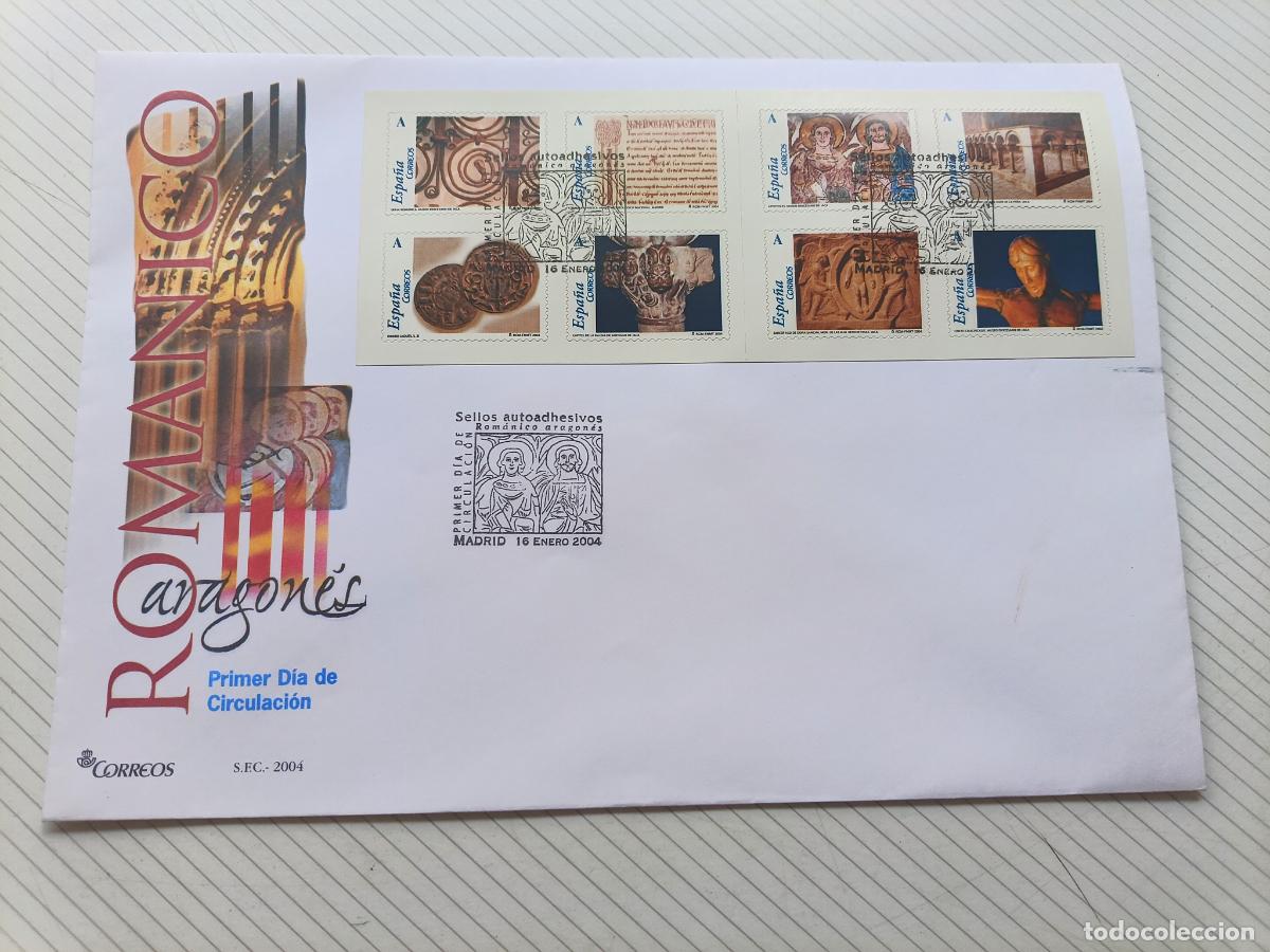 Sellos: SOBRE PRIMER DIA EDIFIL 4052 ROMANICO ARAGONES S P D CARNET 8 VALORES