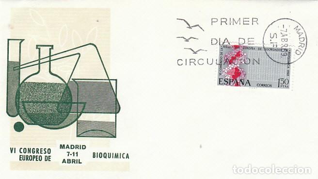 Sellos: EDIFIL 1920, CONGRESO EUROPEO DE BIOQUIMICA, PRIMER DIA DE 7-4-1969 SOBRE DE ALFIL