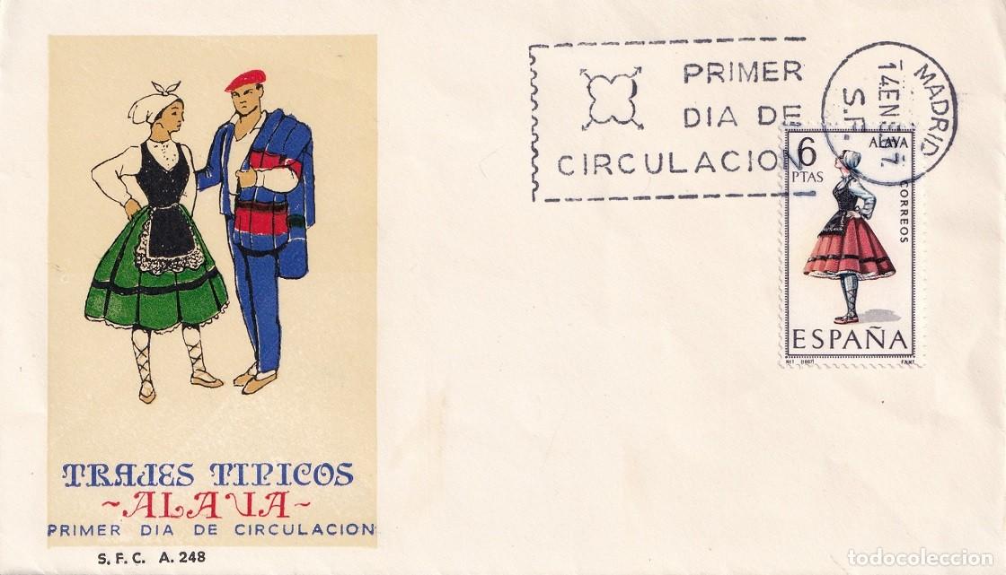 Sellos: SPD Madrid 1967 - Trajes t&iacute;picos - &Aacute;lava - Primer d&iacute;a de circulaci&oacute;n - FDC