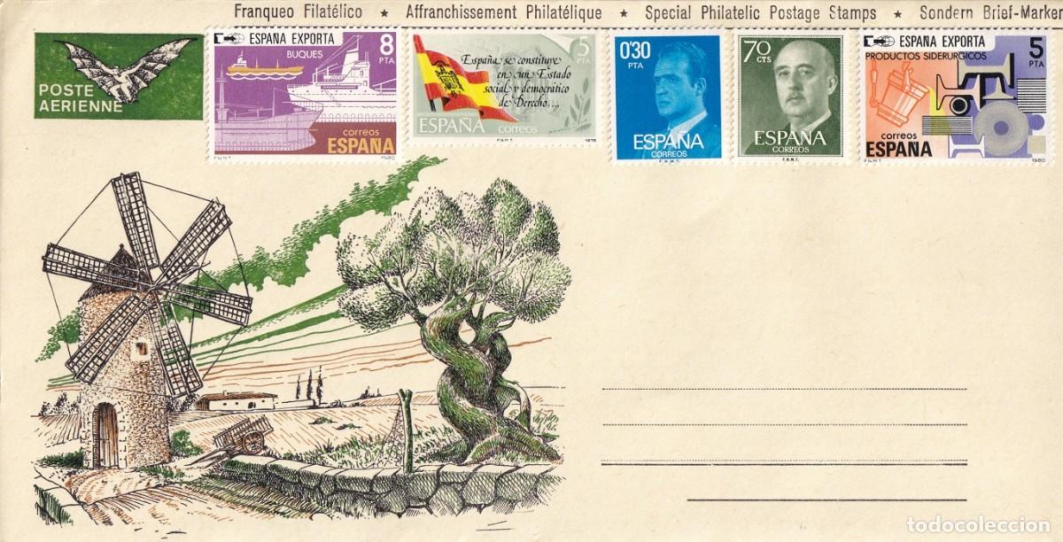 Timbres: Sobre Cofiba ( Comercial Filat&eacute;lica Balear) - Molino y el olivo Molino de viento - Palma de Mallorca