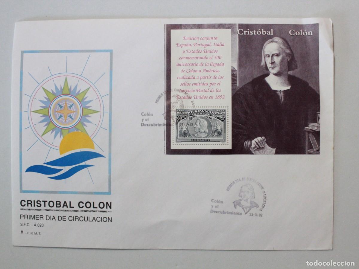 Sellos: Espa&ntilde;a 1992 - Crist&oacute;bal Col&oacute;n - Emisi&oacute;n Conjunta Internacional - Sobre Primer D&iacute;a