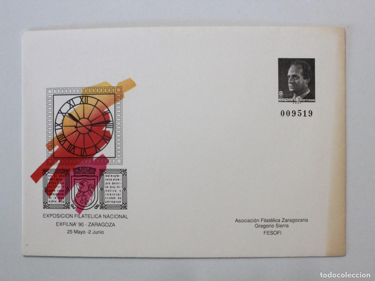 Sellos: Espa&ntilde;a 1990 - EXFILNA Zaragoza 90 - Entero Postal Filat&eacute;lico Numerado