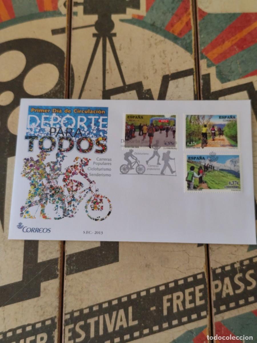 Sellos: 37 Deporte para todos Carreras populares, Cicloturismo, Senderismo 12/11/13 Sobre primer d&iacute;a
