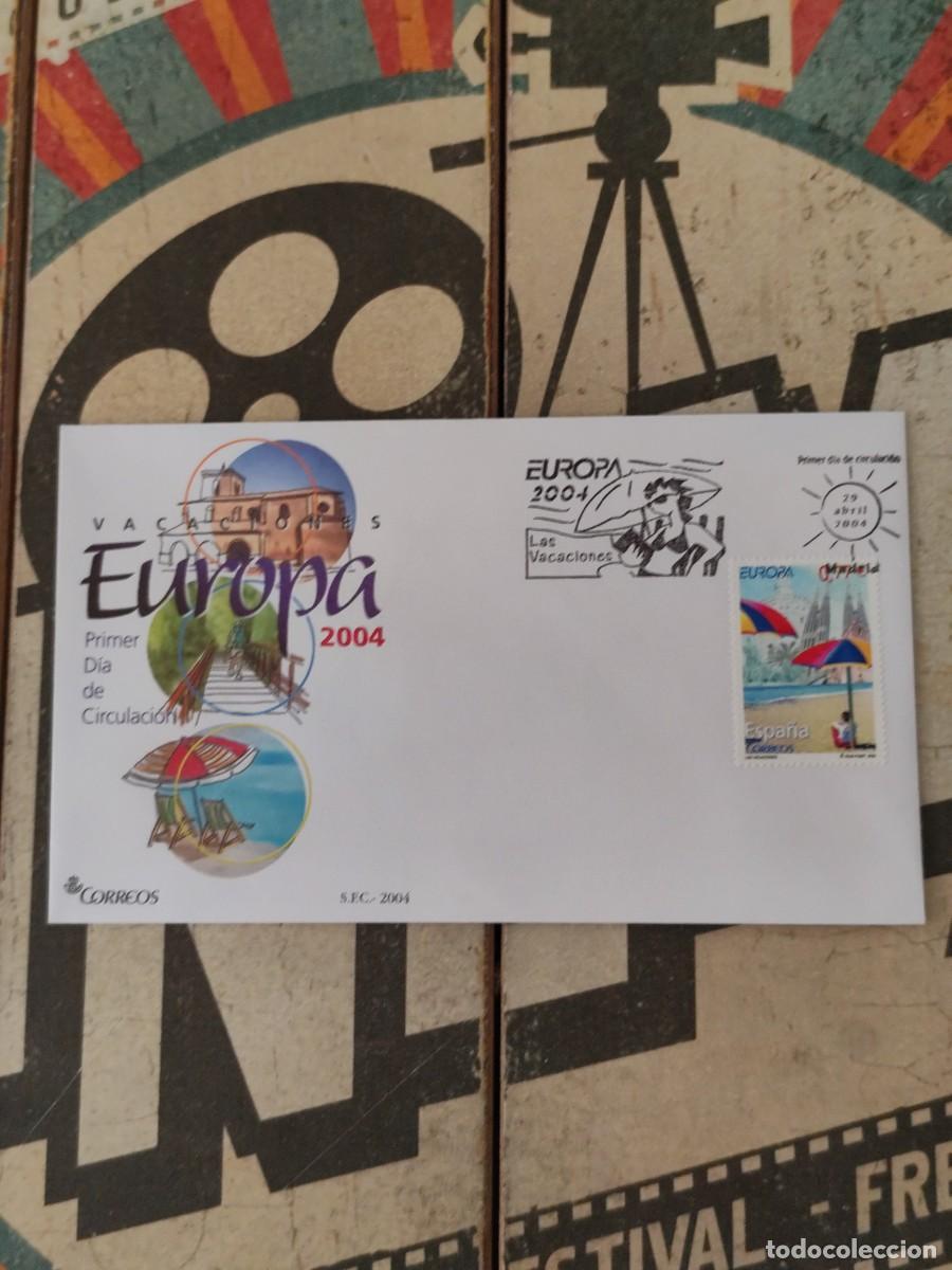 Sellos: 41 Vacaciones Europa 29/4/04 Sobre primer d&iacute;a