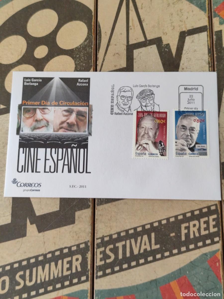 Sellos: 78 Cine Espa&ntilde;ol Rafael Azcona - Luis Garc&iacute;a Berlanga 22/7/11 Sobre primer d&iacute;a
