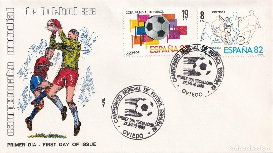 Sellos: SPD Oviedo 1982 en Alfil / Campeonato Mundial de F&uacute;tbol 82 - 1980: Copa Mundial de F&uacute;tbol - FDC
