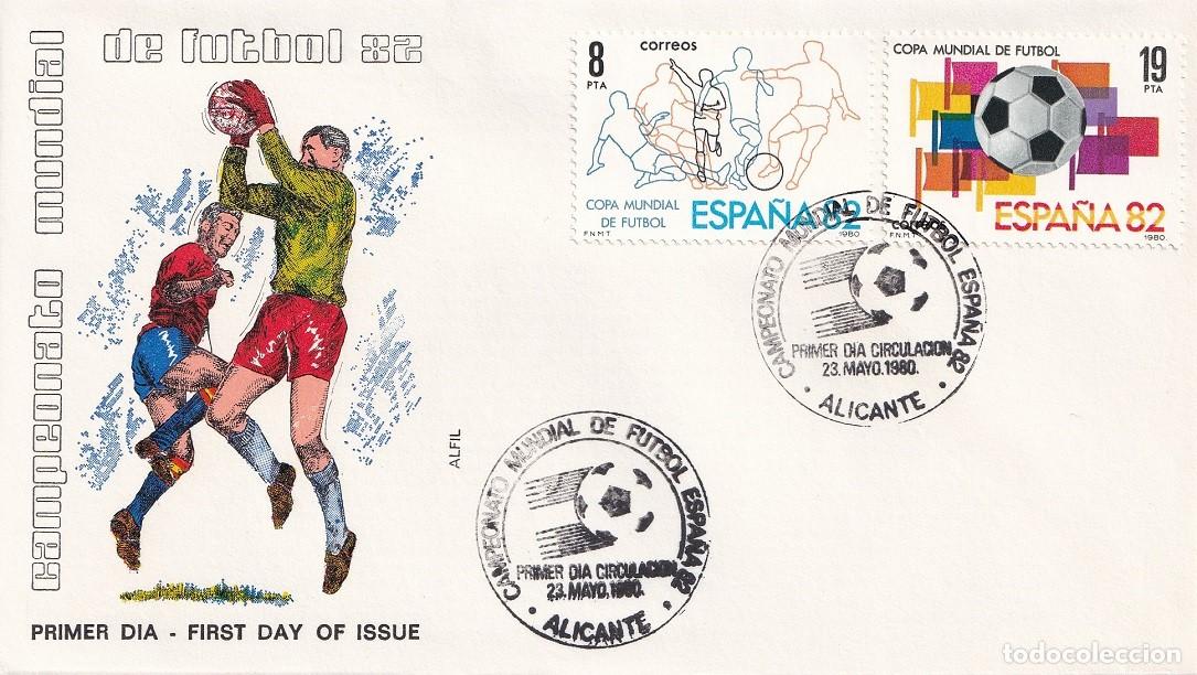 Sellos: SPD Alicante 1982 en Alfil / Campeonato Mundial de F&uacute;tbol 82 - 1980: Copa Mundial de F&uacute;tbol - FDC