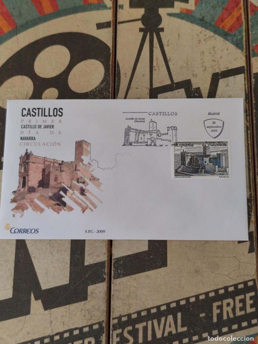 Sellos: 120 Castillos Castillo de Javier 21/9/09 Sobre primer d&iacute;a