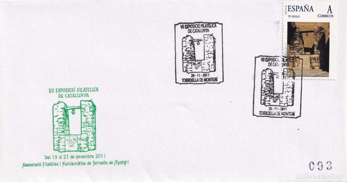 Timbres: Sobre Torroella de Montgr&iacute; 2011 - VII Exposici&oacute; Filat&egrave;lica de Catalunya - Associaci&oacute; Filat&egrave;lica i Nu
