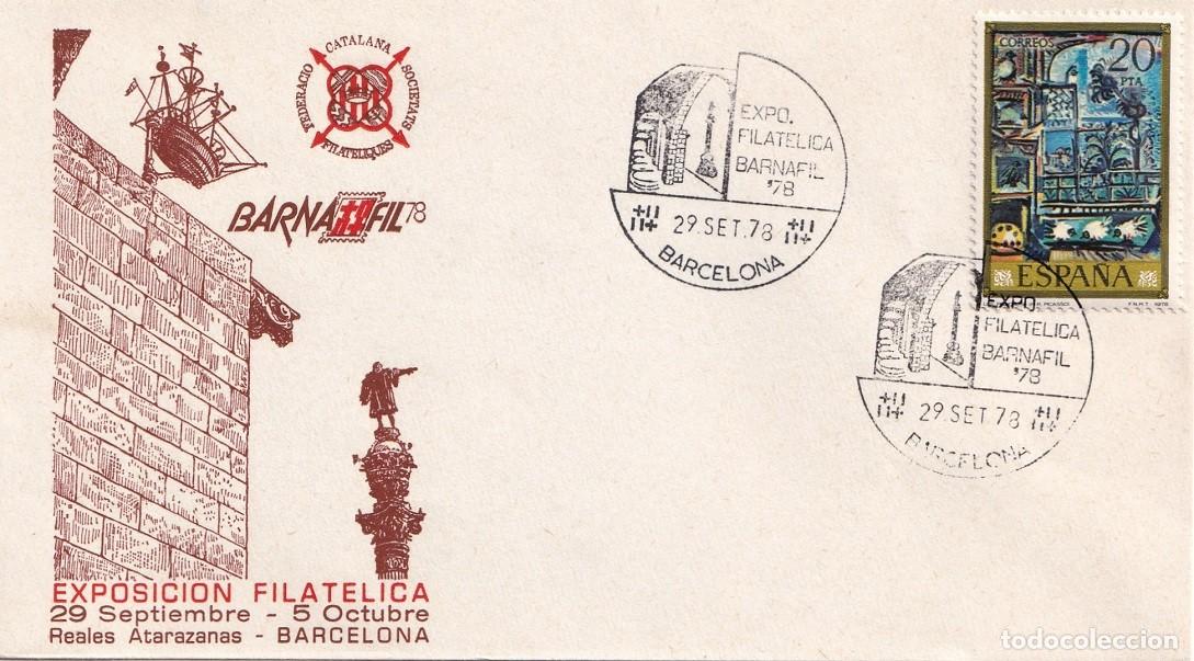 Stamps: Sobre Barcelona 1978 - Barnafil 78 - Exposici&oacute;n filat&eacute;lica Reales Atarazanas - Matasellos especiales