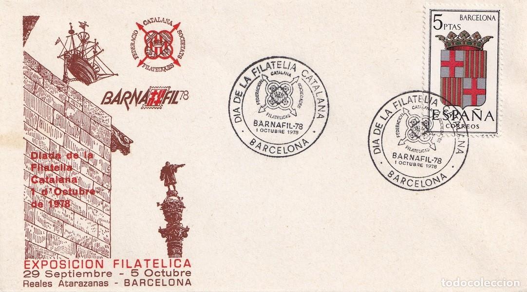 Timbres: Sobre Barcelona 1978 Barnafil 78 - Exposici&oacute;n filat&eacute;lica Reales Atarazanas - D&iacute;a filatelia catalana
