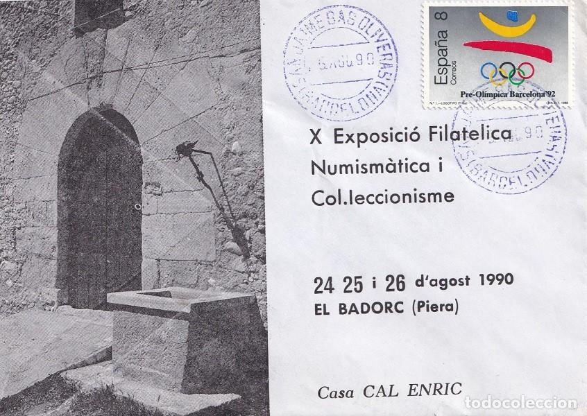 Sellos: Sobre San Jaime Sas Oliveras 1990 - Casa Cal Enric - X Exposici&oacute; Filat&egrave;lica Numism&agrave;tica i Col&middot;leccio