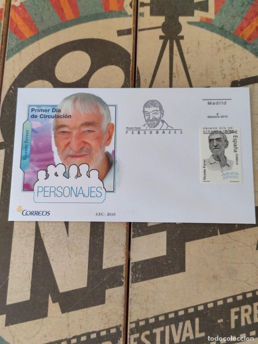 Sellos: 172 Personajes Vicente Ferrer 8/10/10 Sobre primer d&iacute;a