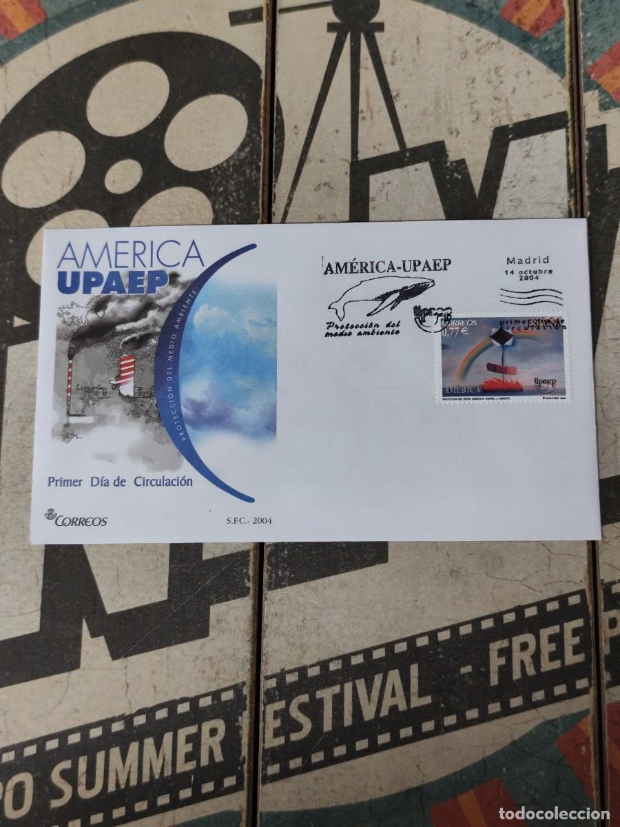 Sellos: 186 America UPAEP Protecci&oacute;n del medio ambiente 14/10/04 Sobre primer d&iacute;a