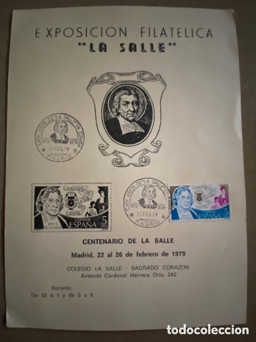 Sellos: CENTENARIO DE LA SALLE EN ESPA&Ntilde;A. 1979. - Foto 1