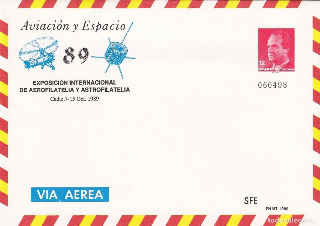 Sellos: Sobre C&aacute;diz 1989 - Aviaci&oacute;n y Espacio 89 Exposici&oacute;n Internacional de Aerofilatelia y Astrofilatelia