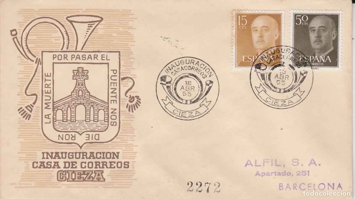 Sellos: MATASELLOS INAUGURACI&Oacute;N CASA DE CORREOS EN CIEZA - 1955