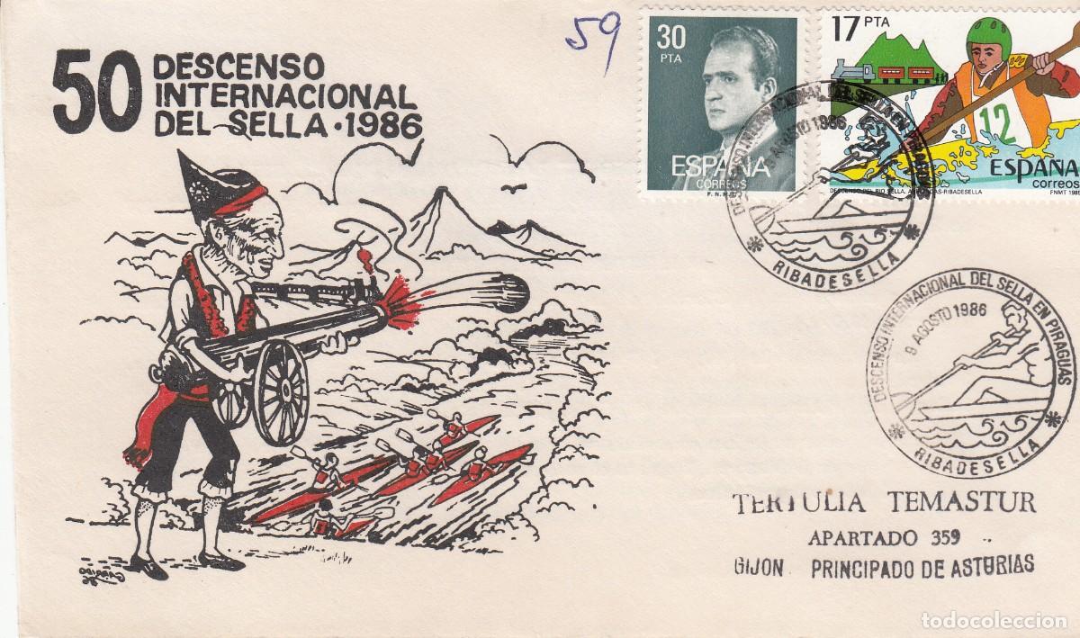 Sellos: MATASELLOS 50 DESCENSO INTERNACIONAL DEL SELLA - RIBADESELLA - 1986