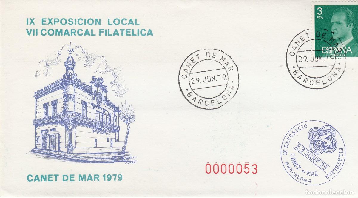 Timbres: SOBRE EXPOSICI&Oacute;N FILAT&Eacute;LICA EN CANET DE MAR CON MATASELLOS - 1979