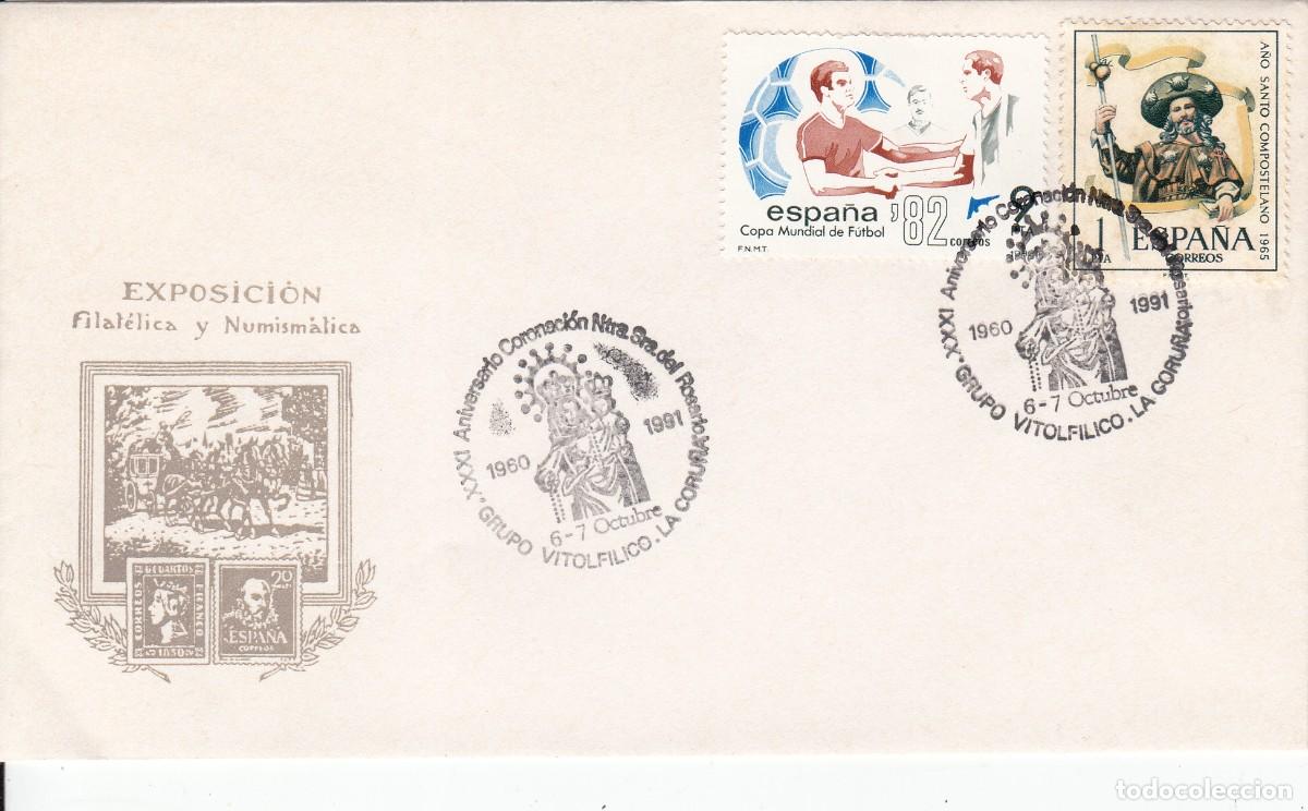 Timbres: GALICIA - MATASELLOS ANIVERSARIO CORONACI&Oacute;N NTRA.SRA DEL ROSARIO -- LA CORU&Ntilde;A - 1991