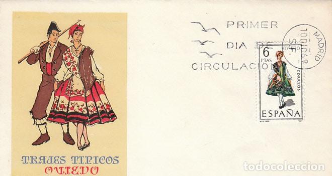 Sellos: EDIFIL 1909, TRAJE REGIONAL DE OVIEDO, SOBRE PRIMER DIA DE 1969 SOBRE DEL SFC