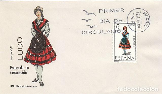 Sellos: Edifil 1903, traje regional de Lugo, primer dia de 1969 sobre de Siso
