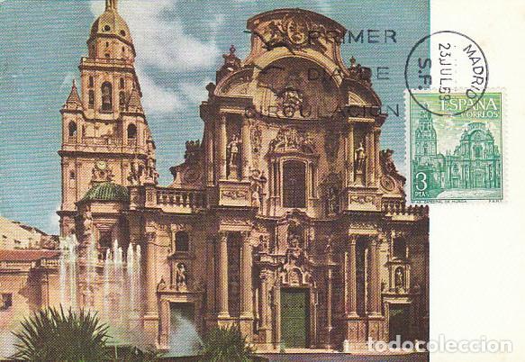 Sellos: Edifil n&ordm; 1937, MURCIA, LA CATEDRAL TARJETA MAXIMA PRIMER DIA DE 254-7-1969