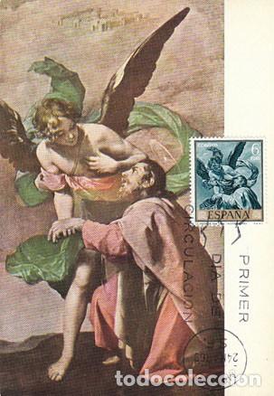Sellos: Edifil 1919, ALONSO CANO, LA VISION DE SAN JUAN, tarjeta m&aacute;xima primer dia de 6-5-1969