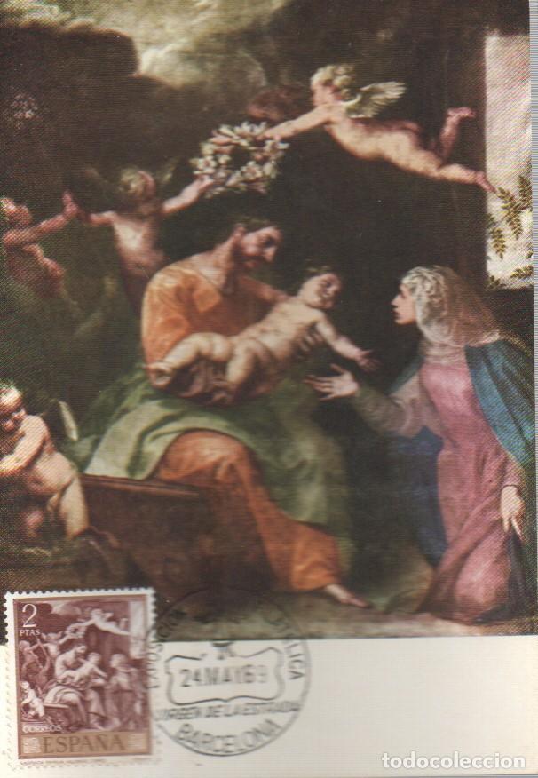 Sellos: Edifil 1914, ALONSO CANO, LA sagrada failia, tarjeta m&aacute;xima primer dia de 6-5-1969