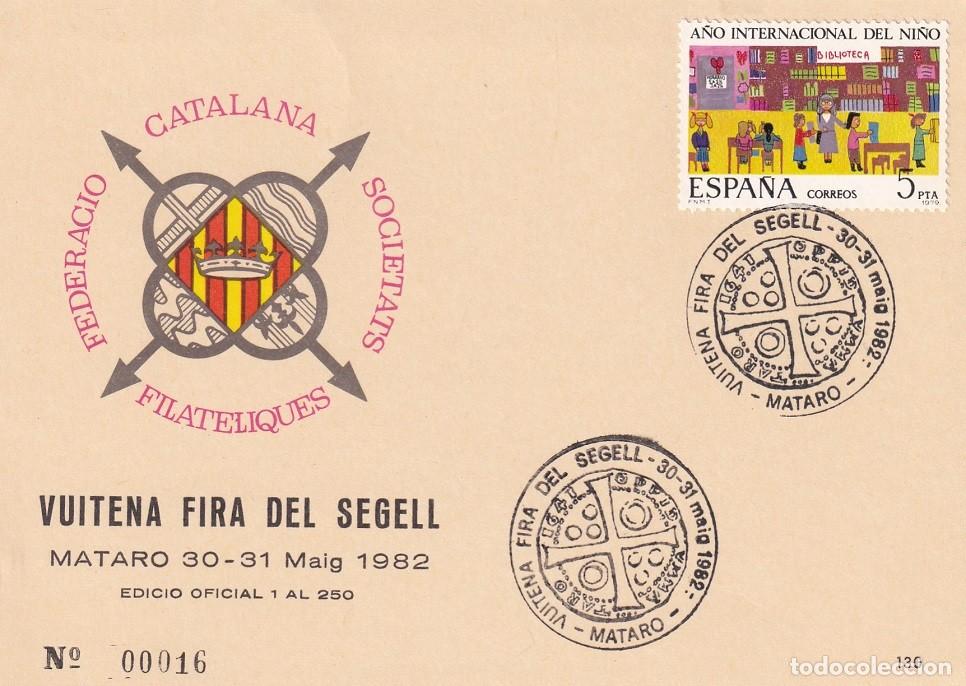 Sellos: Tarjeta Matar&oacute; 1982 - Vuitena Fira del Segell - N&ordm; 16 de 250 - Matasellos especiales
