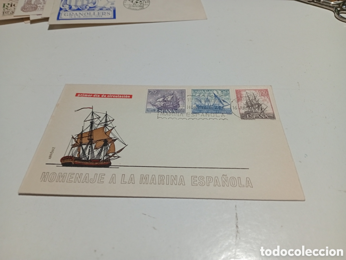 Sellos: Sobre primer d&iacute;a de circulaci&oacute;n homenaje a la Marina Espa&ntilde;ola
