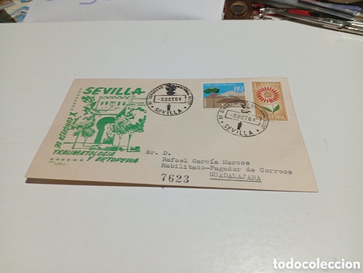 Sellos: Sobre primer d&iacute;a de circulaci&oacute;n Sevilla traumatolog&iacute;a y ortopedia
