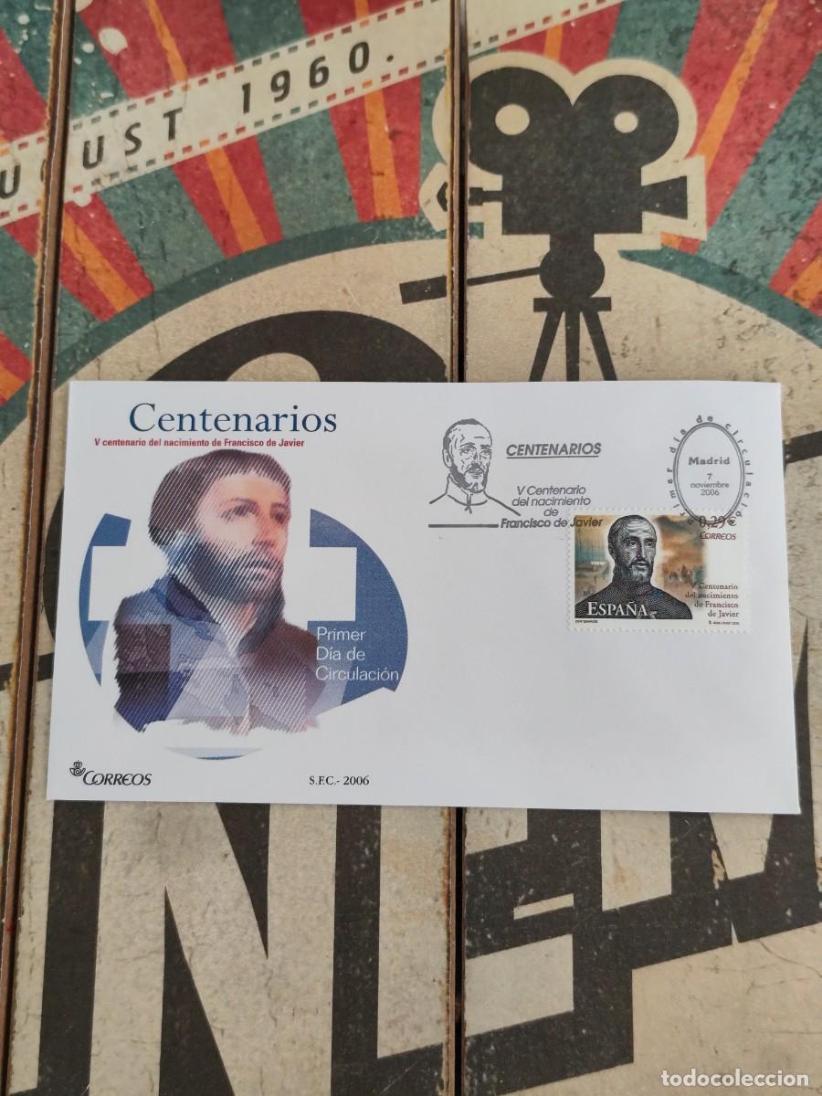 Sellos: 236 Centenarios V Centenario del nacimiento de Francisco de Javier 7/11/06 Sobre primer d&iacute;a