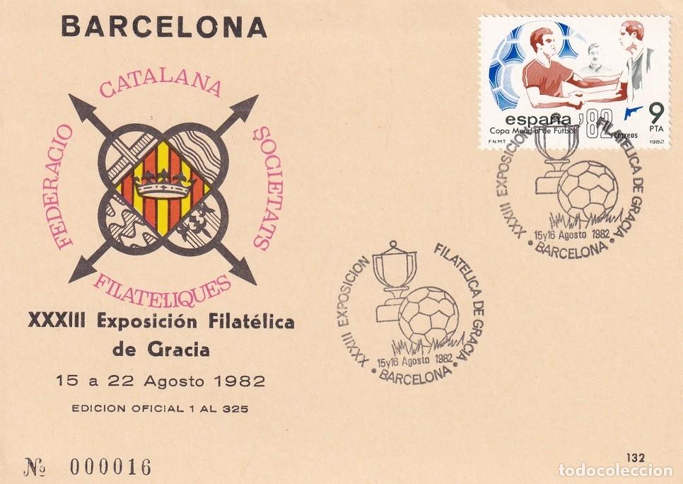 Sellos: Tarjeta Barcelona 1982 - XXXIII Exposici&oacute;n filat&eacute;lica de Gracia - N&ordm; 16 de 325 - Matasellos