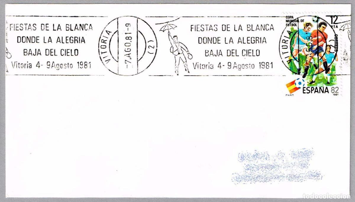 Briefmarken: Matasellos rodillo FIESTAS DE LA BLANCA - DON CELEDON. Vitoria, Alava, 1981