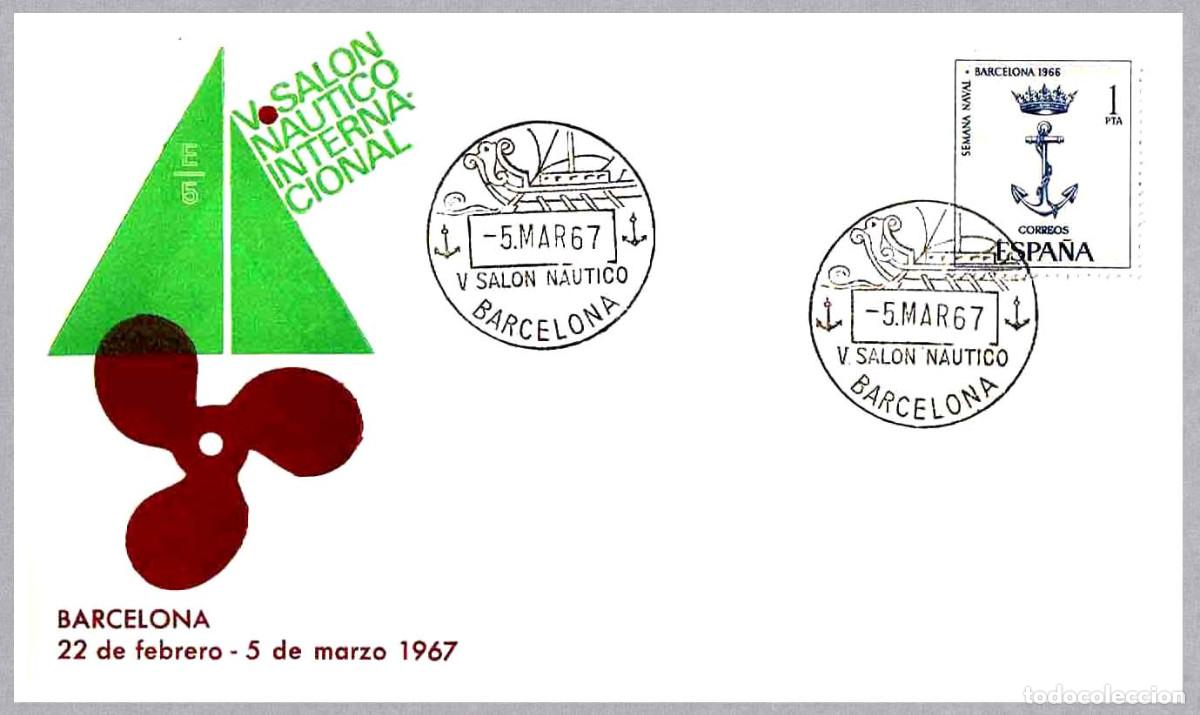 Sellos: Matasellos V SALON NAUTICO. Barcelona 1967