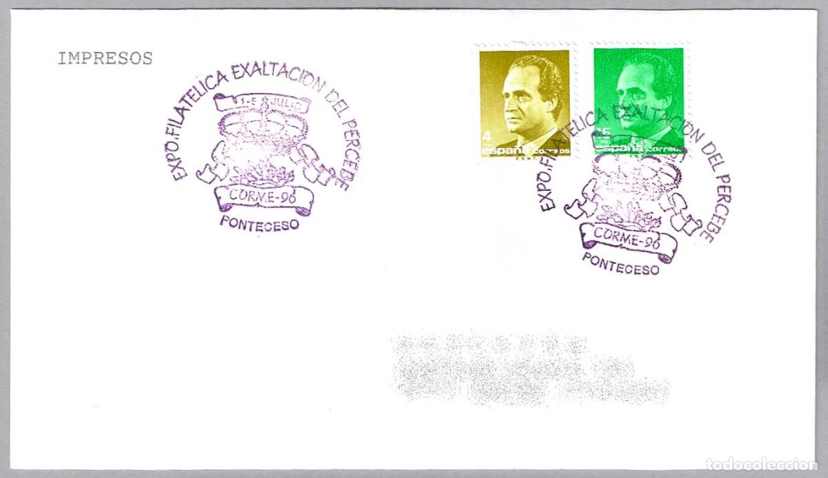 Sellos: Matasellos EXP.FIL. EXALTACION DEL PERCEBE. Ponteceso, La Coru&ntilde;a, 1996