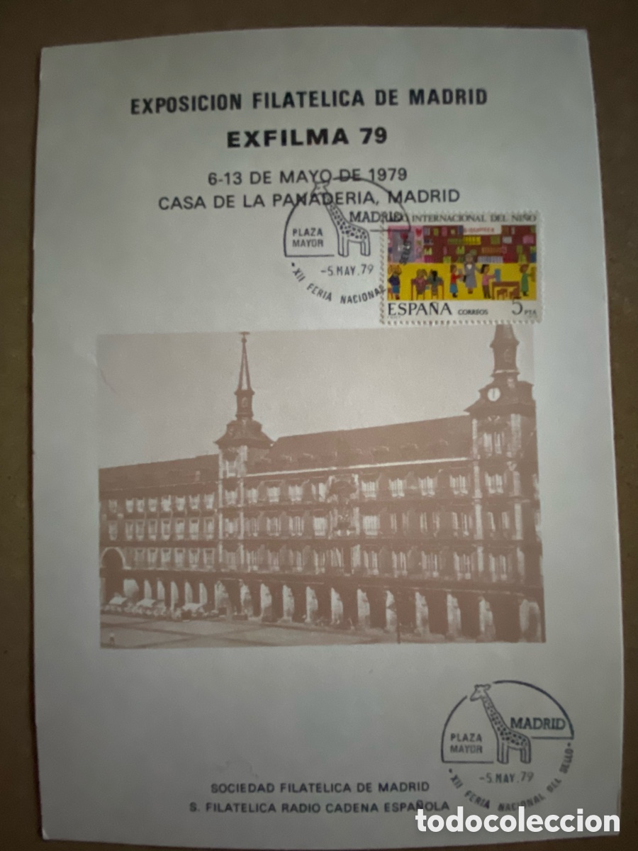 Sellos: 3 TARJETAS XII FERIA NAL DEL SELLO PLAZA MAYOR. 1979