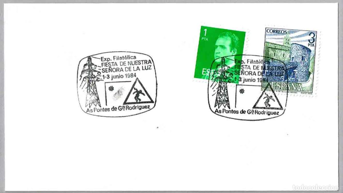 Stamps: Matasellos EXP.FIL. FIESTAS NTRA SRA DE LA LUZ. As Pontes de G&ordf; Rodriguez, La Coru&ntilde;a, Galicia, 1984