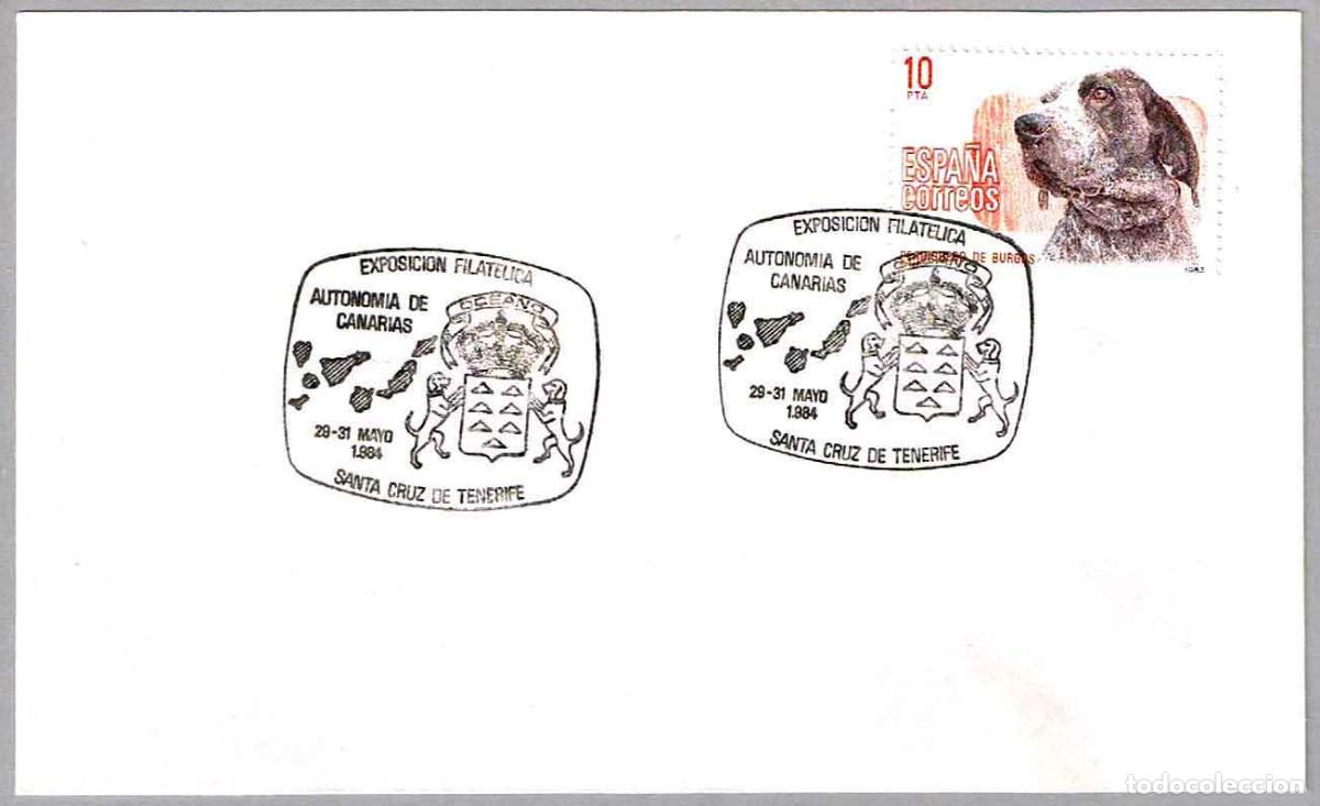 Sellos: Matasellos EXP.FIL. AUTONOMIA DE CANARIAS. Santa Cruz de Tenerife 1984