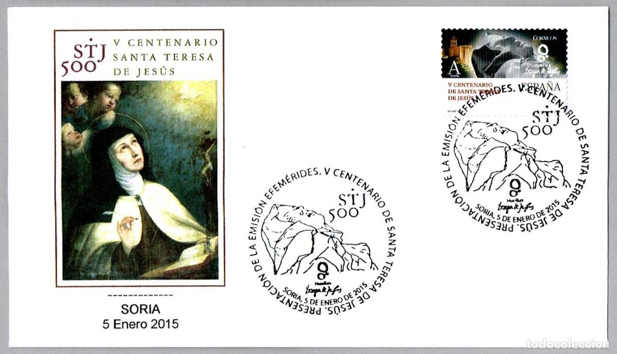 Sellos: Matasellos Presentacion V CENT. SANTA TERESA DE JESUS. Soria 2015